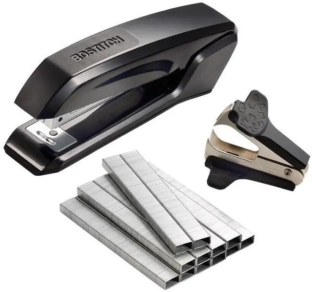 Main image of Office Ascend 3 in 1 Stapler Value Pack, 20 Sheet Capacity, Includes 5000 Staples, Integrated Remover & and Extra Staple Remover, Staple Storage Compartment, Assorted Colors (Colors May Vary)