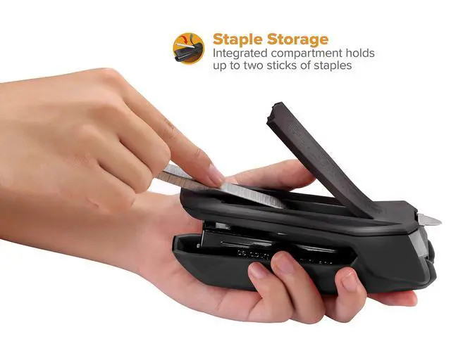 Alt view image 5 of 6 - Office Ascend 3 in 1 Stapler Value Pack, 20 Sheet Capacity, Includes 5000 Staples, Integrated Remover & and Extra Staple Remover, Staple Storage Compartment, Assorted Colors (Colors May Vary)