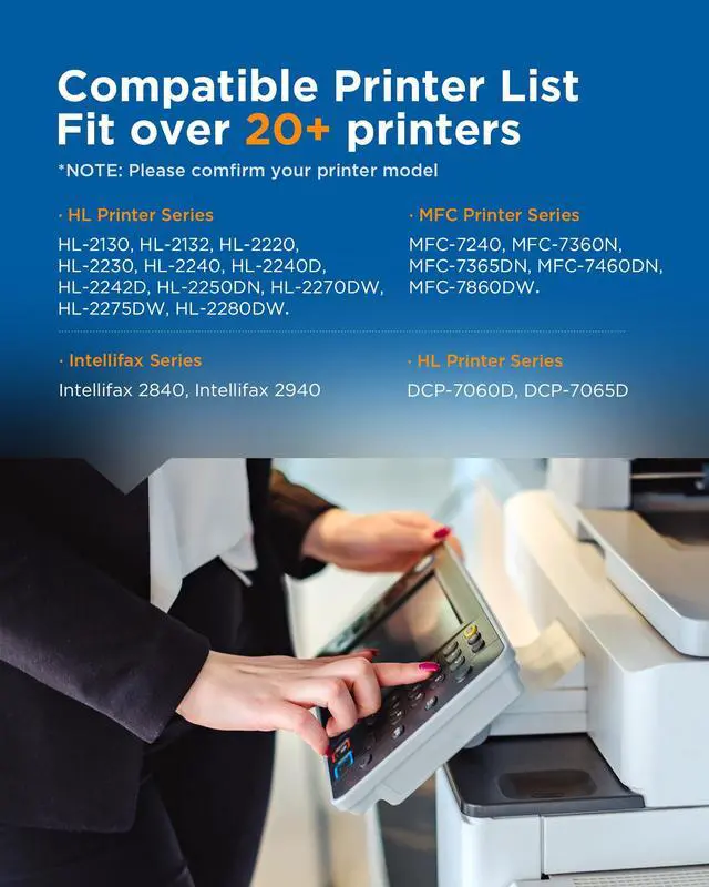 Alt view image 2 of 7 - TN450 Toner Cartridge Compatible with Brother TN450 TN-450 Toner
