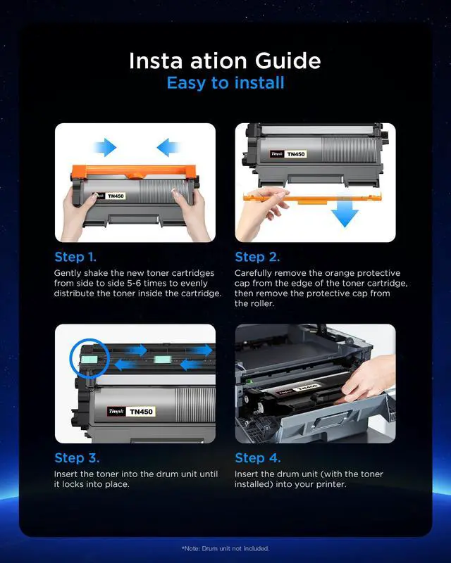 Alt view image 6 of 7 - TN450 Toner Cartridge Compatible with Brother TN450 TN-450 Toner
