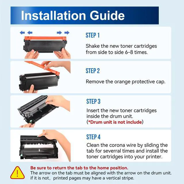 Alt view image 5 of 6 - Compatible TN660 Toner Cartridge Replacement for Brother TN660 TN630 High Yield Compatible for Brother HL-L2300D DCP L2540DW HL L2320D HL L2360DW HL L2380DW MFC L2700DW Printer (Black, 2-Pack)