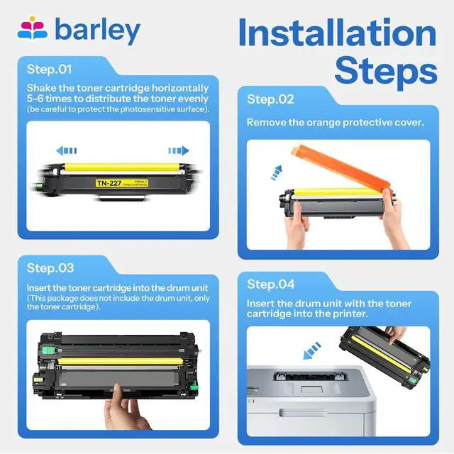Alt view image 6 of 7 - TN227 TN227Y Toner Cartridge Compatible TN227 Toner Replacement for Brother MFC-L3770CDW MFC-L3710CW HL-L3290CDW HL-L3210CW HL-L3270CDW Printer (1 Yellow)