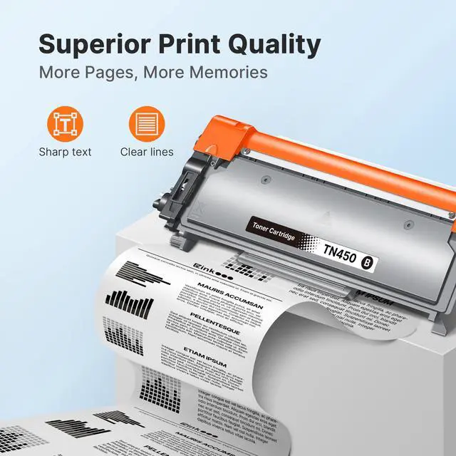 Alt view image 3 of 7 - Compatible Toner Cartridge Replacement for Brother TN450 TN420 TN-450 TN-420 to use with HL-2270DW HL-2280DW HL-2230 HL-2240 MFC-7360N MFC-7860DW DCP-7065DN Intellifax 2840 2940 (1 Black)