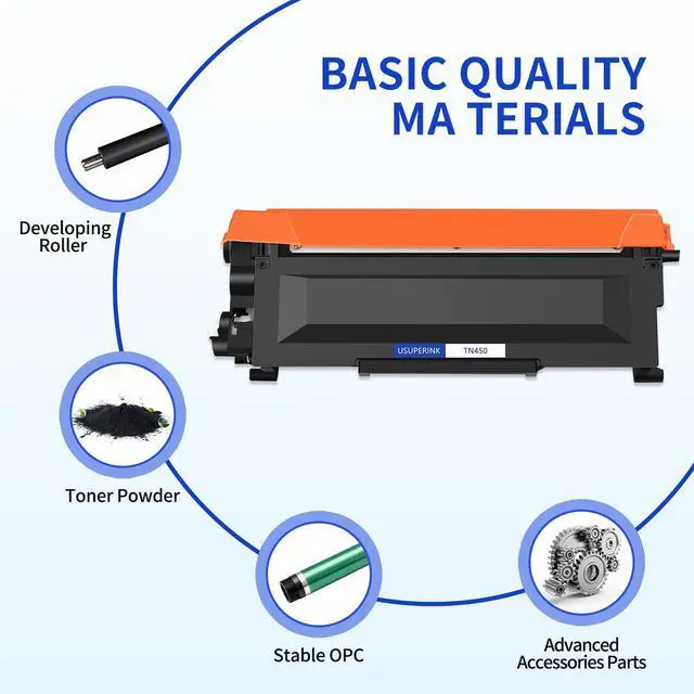 Alt view image 4 of 7 - TN450 Toner Cartridge Compatible for Brother TN-450 TN420 TN-420 to Use with HL-2270DW HL-2280DW HL-2230 HL-2240 MFC-7360N MFC-7860DW MFC-7460DN DCP-7065DN Printer Black 1 Pack (No Drum)