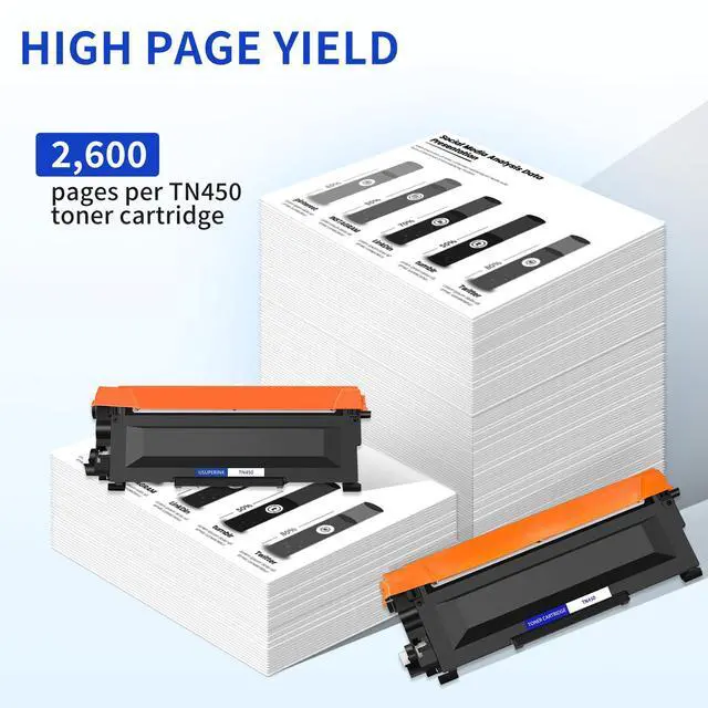Alt view image 3 of 7 - TN450 Toner Cartridge Compatible for Brother TN-450 TN420 TN-420 to Use with HL-2270DW HL-2280DW HL-2230 HL-2240 MFC-7360N MFC-7860DW MFC-7460DN DCP-7065DN Printer Black 1 Pack (No Drum)