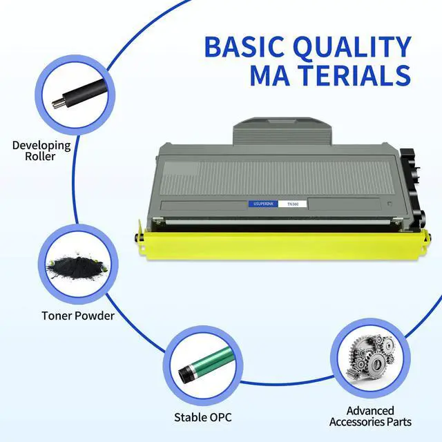 Alt view image 4 of 7 - TN360 High Yield Compatible Toner Cartridge Replacement for Brother TN360 TN-360 TN330 TN-330 Work with DCP-7040 DCP-7030 MFC-7840W HL-2140 MFC-7340 MFC-7440N HL-2170W HL-2150N Printer (Black, 1 Pack)