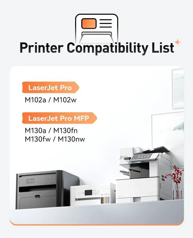 Alt view image 2 of 6 - 17A Black Toner Cartridge 2-Pack High Yield with Chip Replacement for HP 17A CF217A Toner Cartridges Compatible with HP LaserJet Pro MFP M130fn M130fw M130nw M130a M102w M102a M130 M102 Series Printer
