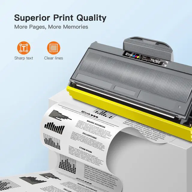 Alt view image 3 of 7 - Compatible Toner Cartridge Replacement for Brother TN330 TN360 TN-330 TN-360 High Yield Compatible with DCP-7040 DCP-7030 MFC-7840W HL-2140 MFC-7340 MFC-7440N HL-2170W HL-2150N (1 Black)