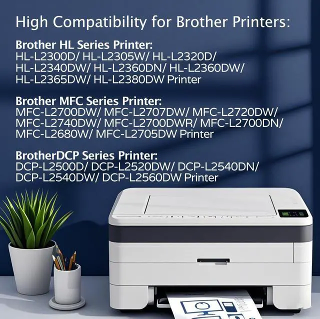 Alt view image 2 of 6 - TN660 Toner Cartridge for Brother TN660 TN-660 TN 660 TN630 Compatible with HL-L2300D HL-L2380DW HL-L2320D DCP-L2540DW MFC-L2700DW MFC-L2685DW Printer - 2PK High Yield