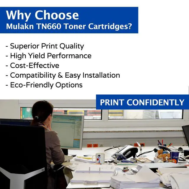Alt view image 5 of 6 - TN660 Toner Cartridge for Brother TN660 TN-660 TN 660 TN630 Compatible with HL-L2300D HL-L2380DW HL-L2320D DCP-L2540DW MFC-L2700DW MFC-L2685DW Printer - 2PK High Yield