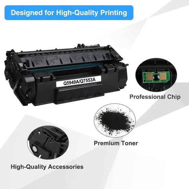 Alt view image 4 of 6 - 49A 1320 Toner Cartridge Q5949A 53A Q7553A 49X Q5949X Black 1 Pack