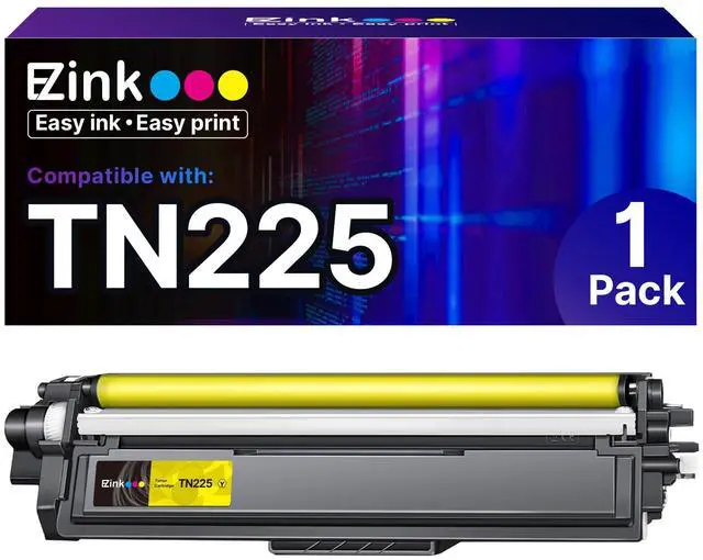 Main image of Compatible Toner Cartridge Replacement for Brother TN225 Yellow to Use with MFC-9130CW HL-3170CDW HL-3140CW HL-3180CDW MFC-9330CDW MFC-9340CDW HL-3180CDW DCP-9020CDN (Yellow, 1 Pack)