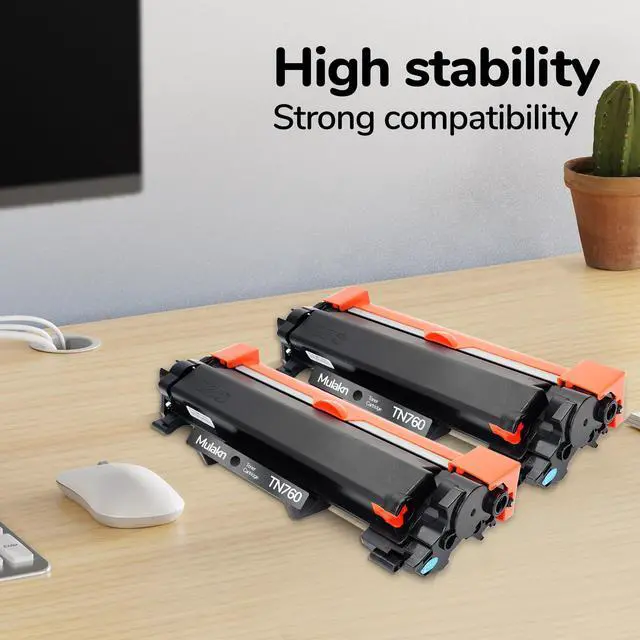 Alt view image 6 of 7 - TN760 for TN760 Toner Cartridges to Use with MFC-L2750DW MFC-L2710DW HL-L2350DW HL-L2395DW HL-L2370DW DCP-L2550DW Printer High Yeild Black 2PK