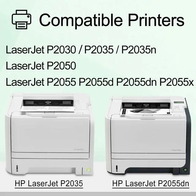 Alt view image 2 of 7 - 05A CE505A Black Toner Cartridge for HP LaserJet P2035 P2055dn P2030 4 Pack | Compatible for HP 05A LaserJet P2035 P2035N P2055DN 2055DN 2035N P2030 P2050 P2055X P2055D 2055X 2055D Printer Ink