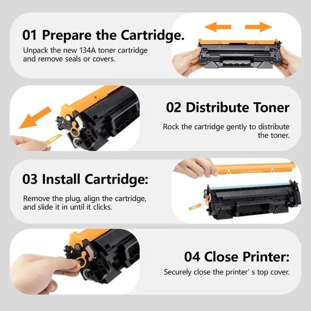 Alt view image 4 of 7 - 134A Black W1340A Toner Cartridge Replacement for HP 134X 134A W1340A W1340X Toner Cartridge for HP LaserJet Pro M209dw MFP M234dw M234sdw M234sdn Printer-1 Pack