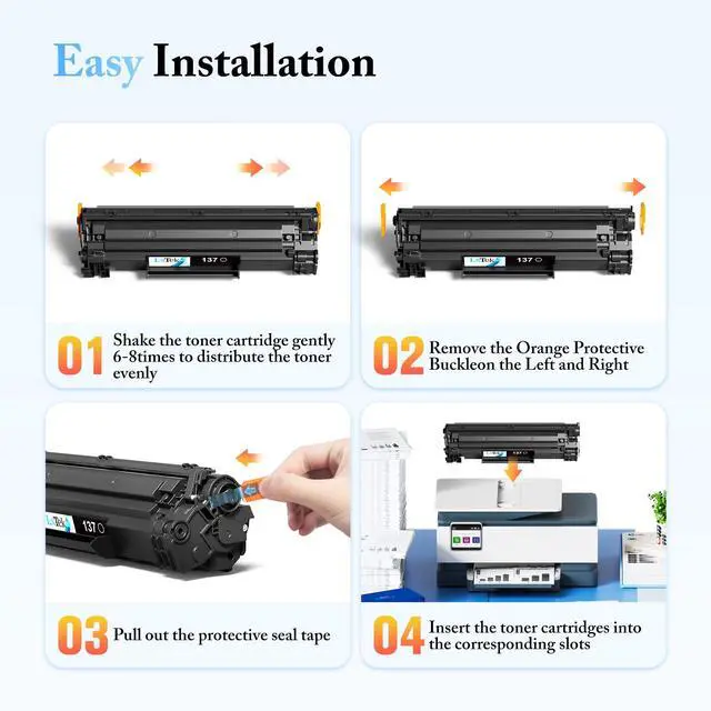 Alt view image 7 of 7 - Compatible Toner Cartridge Replacement for Canon 137 CRG137 9435B001AA to use with ImageClass D570 MF232w MF236n MF216N MF227dw LBP151dw Printer (1 Pack,Black)