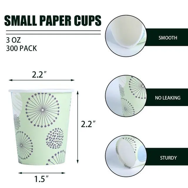 Alt view image 2 of 7 - [300 Pack 3 oz Paper Cups, Disposable Bathroom Cups, Small Mouthwash Cups, Mini Paper Cups 3 Ounce for Bathroom