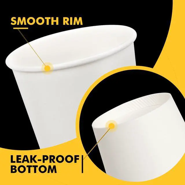 Alt view image 4 of 7 - 12 oz 50 pack Disposable Paper Coffee Cups with Lids and Sleeves