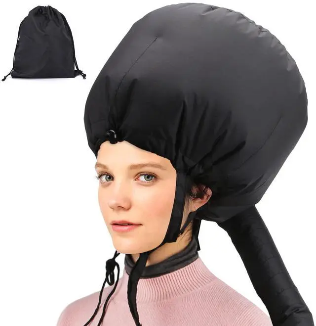 Main image of Bonnet Hooded Hair Dryer Attachment, Larger Adjustable Deep Conditioning Cap for Fast Hair Drying with Elastic Band for Fixing Free, Hair Curling Nursing Oil Treat-Ment SPA Steamer Cap