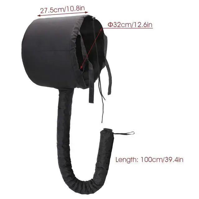 Alt view image 6 of 6 - Bonnet Hooded Hair Dryer Attachment, Larger Adjustable Deep Conditioning Cap for Fast Hair Drying with Elastic Band for Fixing Free, Hair Curling Nursing Oil Treat-Ment SPA Steamer Cap
