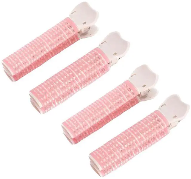 Main image of 4 Pcs Pink Hair Rollers with Clip for Volumizing Bangs Curls - DIY Hair Styling Accessories Tool and Portable Self Grip Volume ClipsVolumizing Hair Clips,Styling Tools and Appliances
