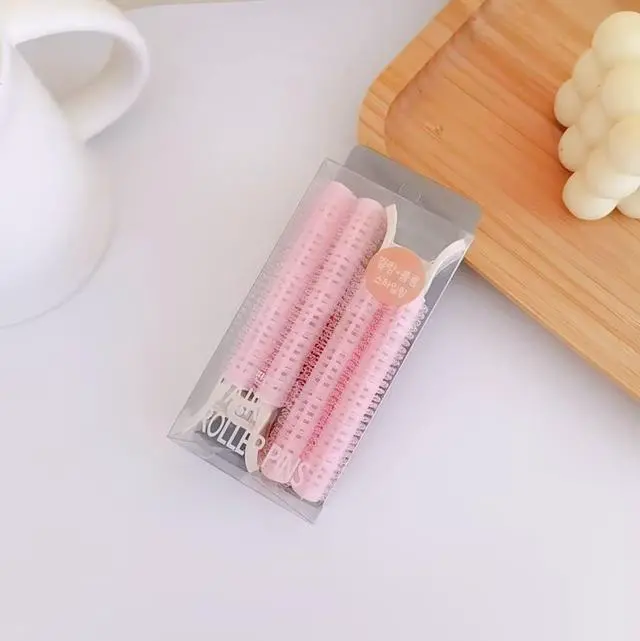 Alt view image 7 of 7 - 4 Pcs Pink Hair Rollers with Clip for Volumizing Bangs Curls - DIY Hair Styling Accessories Tool and Portable Self Grip Volume ClipsVolumizing Hair Clips,Styling Tools and Appliances