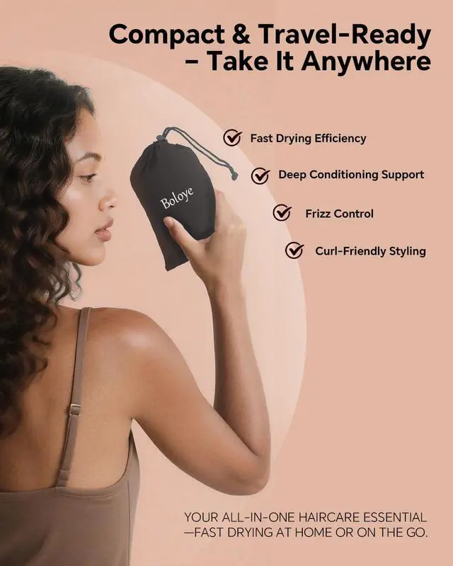 Alt view image 7 of 7 - Hair Dryer Bonnet Attachment 28.5" XL Hooded Dryer Cap for Faster Drying & Deep Conditioning, Extra-Large Space Fits Thick, Curly Hair & Styling Tools (Black, Extra Large)