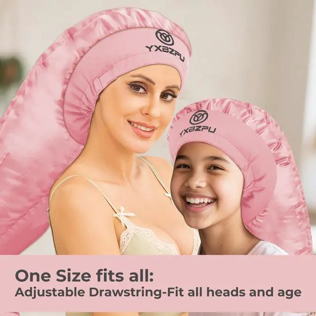 Alt view image 7 of 7 - Bonnet Hair Dryer,Hooded Hair Dryer Attachment, Dryer Hooded Diffuser Cap for Curly,Speeds Up Drying Time,Safety Deep Conditioning at Home(Pink)