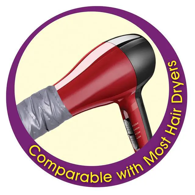 Alt view image 5 of 7 - Universal Soft Bonnet Hair Dryer Attachment, 30" Hose, Adjustable Hood, Airflow Vent Technology, Fits Most Dryers, for Extensions, Roller Sets, Deep Conditioning, Includes 3 Shower Caps