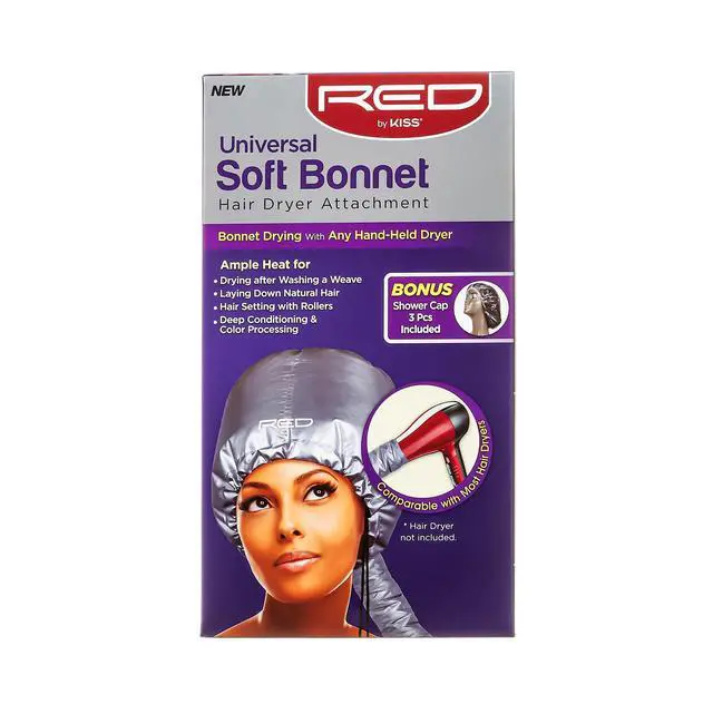 Alt view image 7 of 7 - Universal Soft Bonnet Hair Dryer Attachment, 30" Hose, Adjustable Hood, Airflow Vent Technology, Fits Most Dryers, for Extensions, Roller Sets, Deep Conditioning, Includes 3 Shower Caps