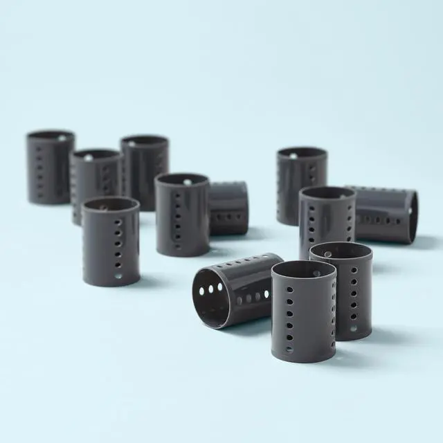 Alt view image 3 of 4 - Smooth Hair Rollers, 2-Inch Hair Rollers for Volume, Blowout & Wet Set Styling, Large Vented Curlers for Loose Curls, Body & Root Lift, Gentle Rollers for Medium & Long Hair, 12-Count, Grey