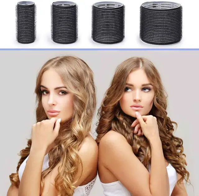Alt view image 7 of 7 - Hair Roller 28 Pcs Set, Includes 16Pcs Self-Grip Hair Rollers in 4 Sizes and 12Pcs Hair Clips for Long Medium Short Hair Volume