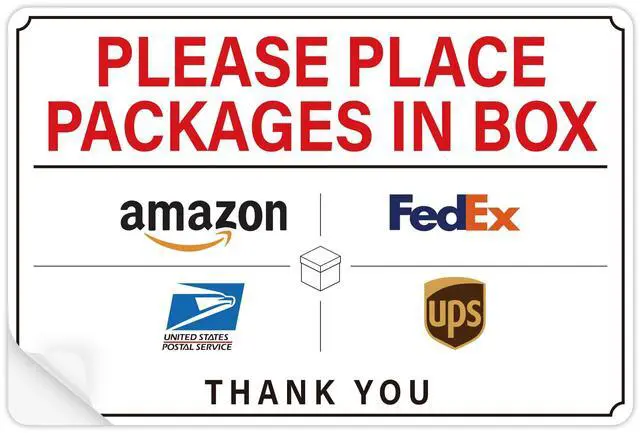 Main image of Please Leave Packages and Deliveries Here Sign,Self-Adhesive