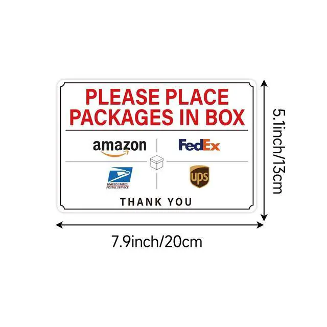 Alt view image 2 of 7 - Please Leave Packages and Deliveries Here Sign,Self-Adhesive