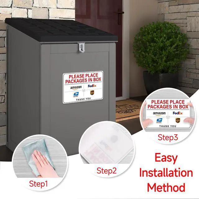 Alt view image 4 of 7 - Please Leave Packages and Deliveries Here Sign,Self-Adhesive