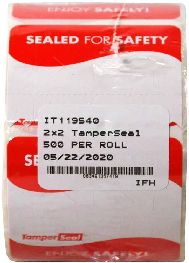 Main image of IT119540 TamperSeal Tamper-Evident 2" x 2" Writable Delivery Label (Roll of 500)