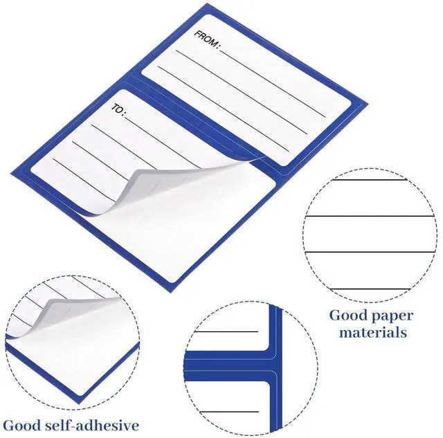 Alt view image 4 of 6 - Mailing Labels for Packages 60 Pcs to from Return Address Labels for Envelopes 4.5x3.5Inch Blank Self Adhesive Shipping Label Handwriting to/from Mail Label Stickers Address Tags