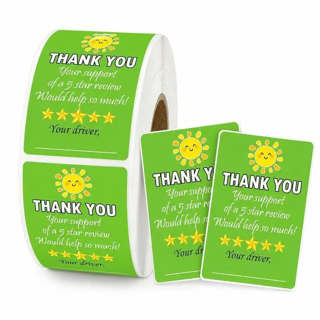 Main image of 200 Thank You Tamper-Evident Food Delivery Stickers, 2 x 3 in
