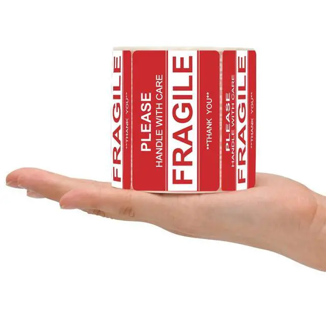 Alt view image 5 of 7 - 2" x 3" Fragile Stickers for Shipping and Moving Please Handle with Care Fragile Thank You Do Not Drop, Warning Stickers Fragile Labels, Permanent Adhesive(500 Labels, 1 Roll)