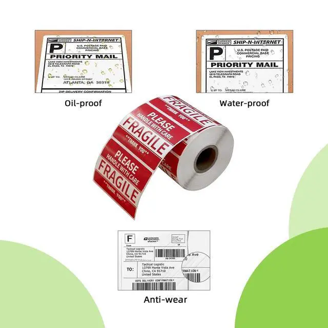 Alt view image 4 of 7 - 2" x 3" Fragile Stickers for Shipping and Moving Please Handle with Care Fragile Thank You Do Not Drop, Warning Stickers Fragile Labels, Permanent Adhesive(500 Labels, 1 Roll)