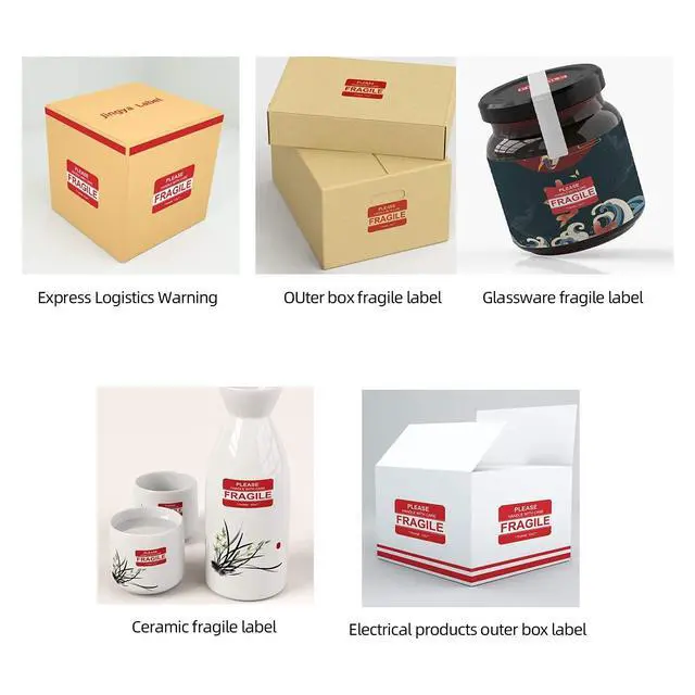 Alt view image 7 of 7 - 2" x 3" Fragile Stickers for Shipping and Moving Please Handle with Care Fragile Thank You Do Not Drop, Warning Stickers Fragile Labels, Permanent Adhesive(500 Labels, 1 Roll)