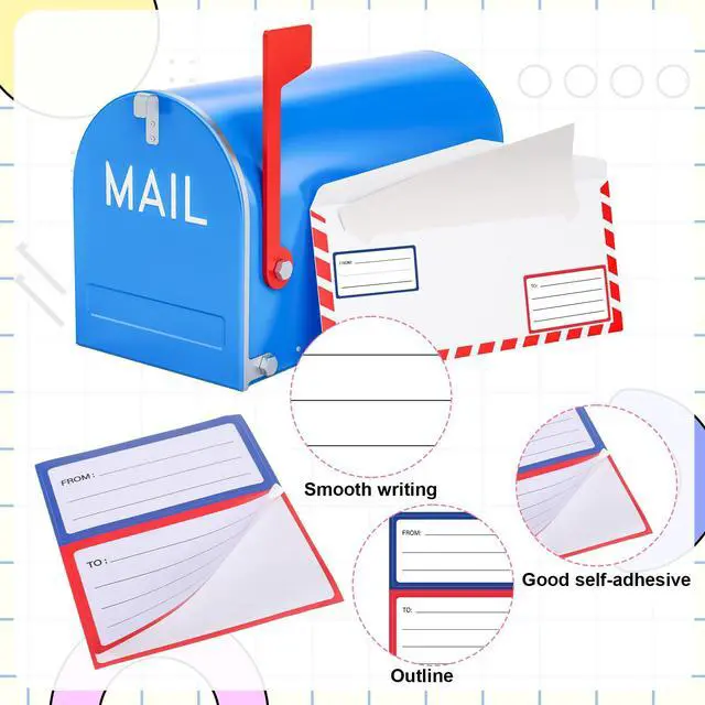 Alt view image 7 of 7 - 150 PCS Mailing Labels for Packages to from Return Address Mailing Labels, Blank Self Adhesive Mailing Label Mail Shipping Postage Guaranteed Stickers for Package Gift Mail Box Envelopes (Red&Blue)