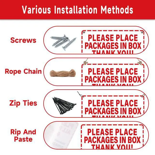 Alt view image 3 of 7 - Please Leave Packages and Deliveries Here SignSelf-Adhesive Waterproof and Durable Place Packages in Box Sign, Please Delivery Packages in Box Sticker for Home, Office, Shop, Door