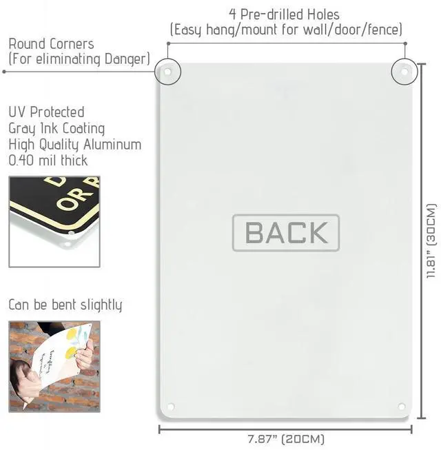 Alt view image 2 of 6 - Please Place Packages in Box Delivery Sign for Outdoor Use 12 x 8 Inch (025)