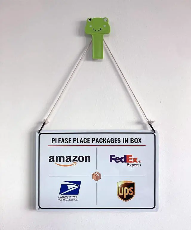 Alt view image 3 of 6 - Please Place Packages in Box Delivery Sign for Outdoor Use 12 x 8 Inch (025)