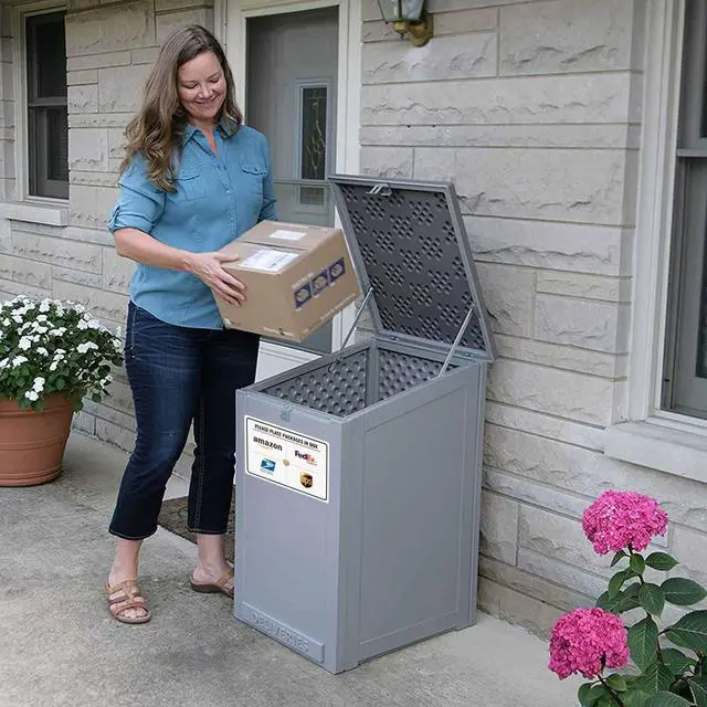 Alt view image 5 of 6 - Please Place Packages in Box Delivery Sign for Outdoor Use 12 x 8 Inch (025)