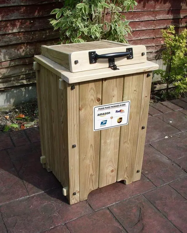 Alt view image 6 of 6 - Please Place Packages in Box Delivery Sign for Outdoor Use 12 x 8 Inch (025)