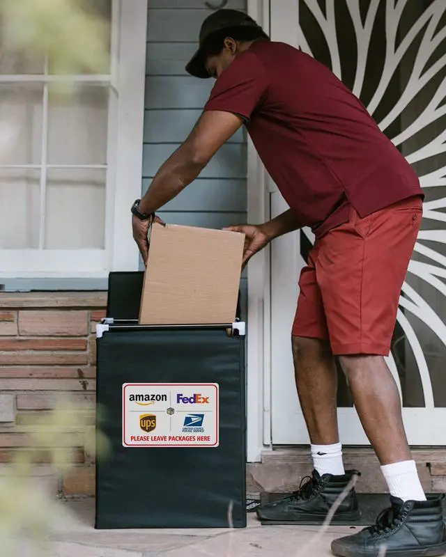 Alt view image 3 of 7 - Package Delivery Sign 8x12", Please Leave Packages Here