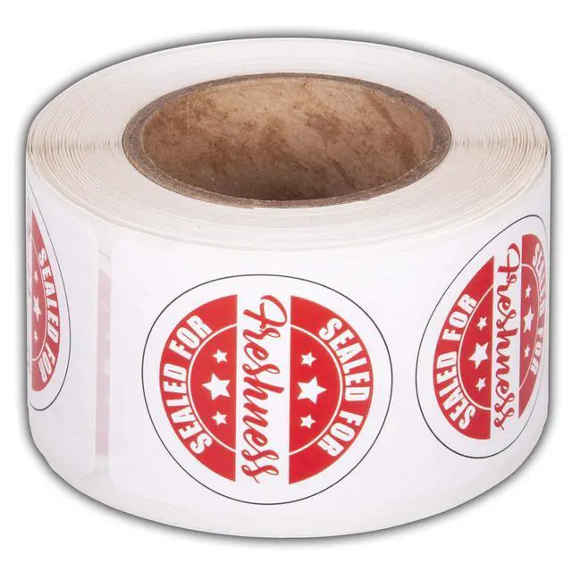 Alt view image 3 of 3 - Food Delivery Tamper Evident Sealed for Freshness Labels - 500 Adhesive Stickers for Safe Food delivery (1.875" X 6" Strips)