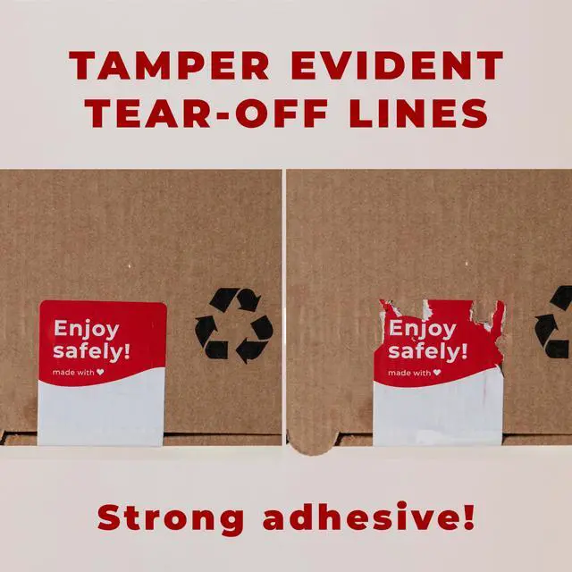 Alt view image 5 of 6 - Tamper Evident Writable Delivery Labels 2 x 4 Tamper Proof Stickers for Food Delivery Takeaway Box - 500 Food Safety Stickers with Easy Tear-Off Strong Adhesive Seal Stickers for Food Delivery